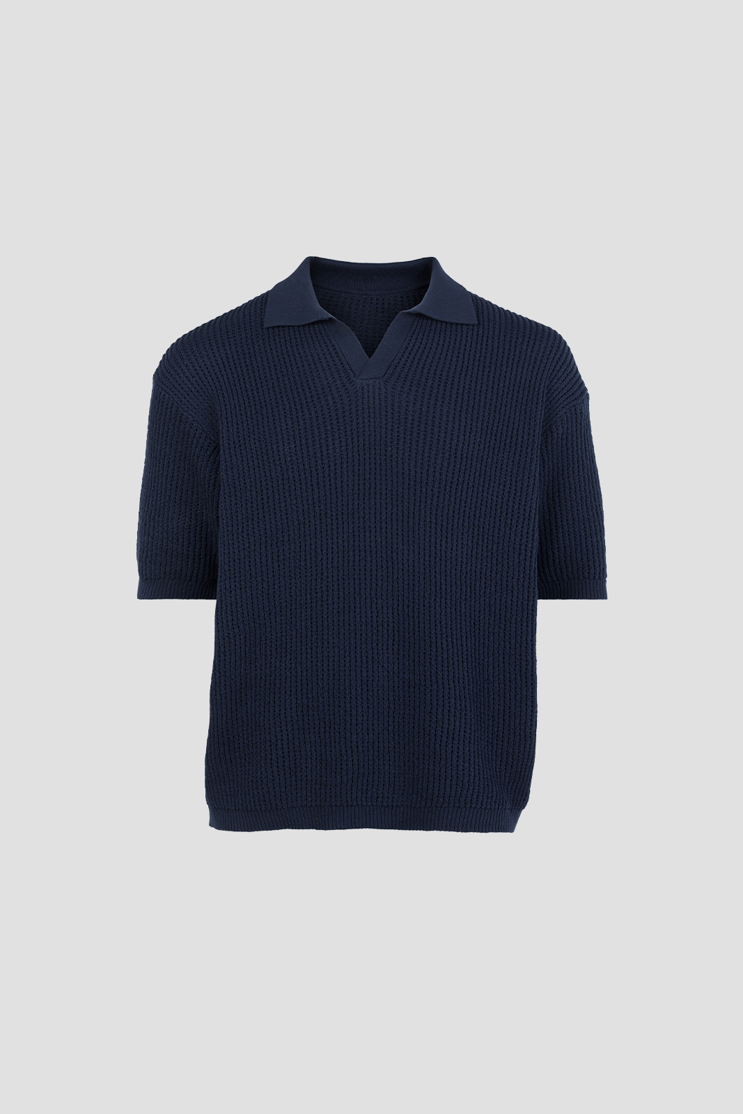 Men's Knit Polo Navy Blue