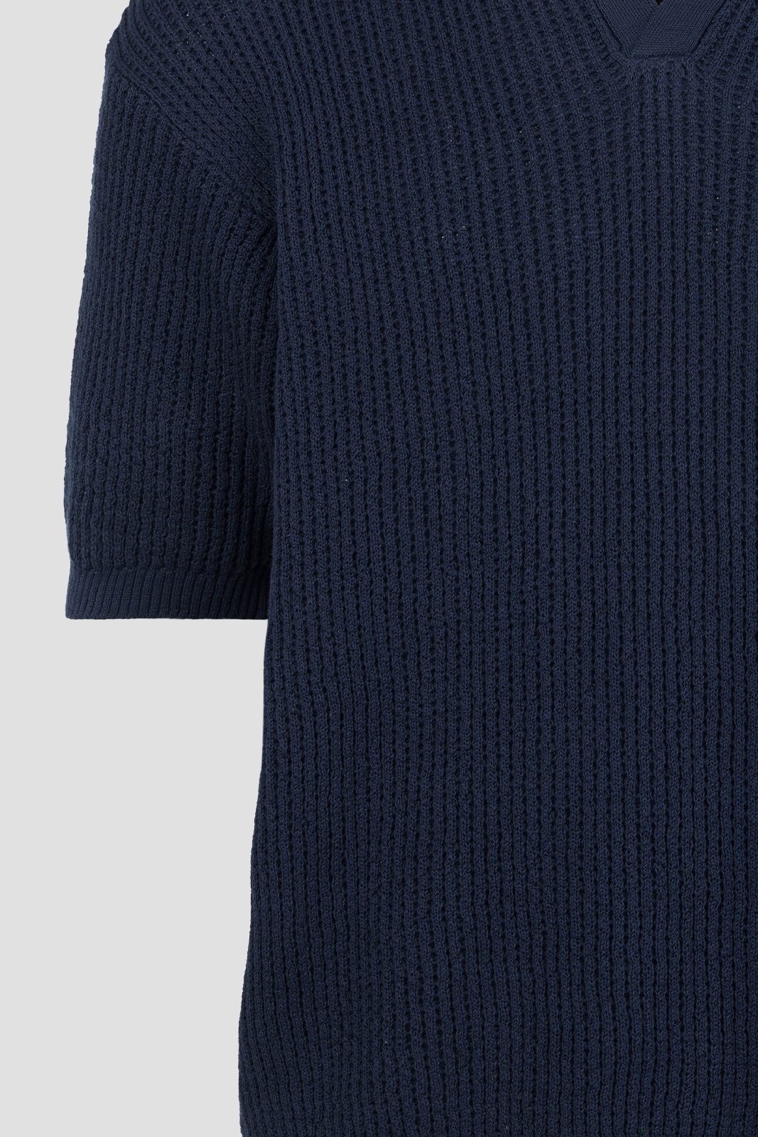 Men's Knit Polo Navy Blue