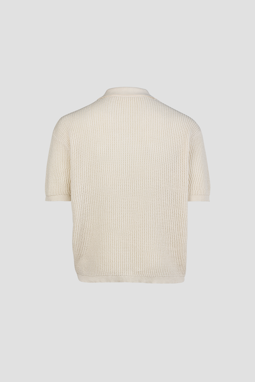 Men's Knit Polo Cream