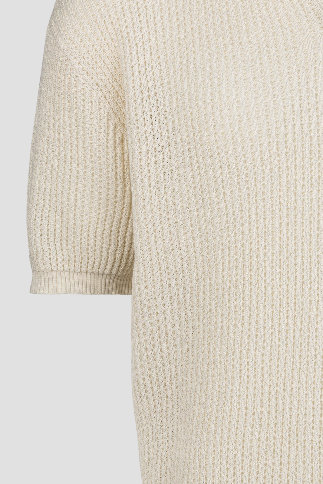 Men's Knit Polo Cream