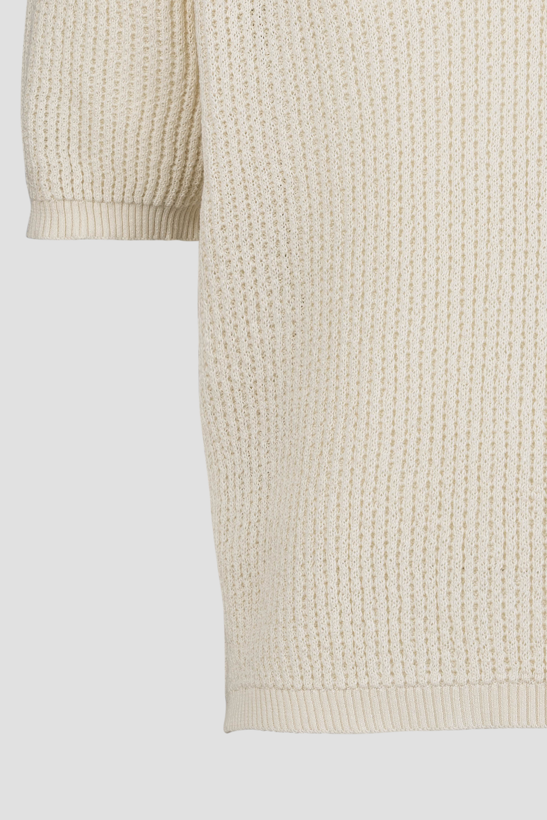 Men's Knit Polo Cream