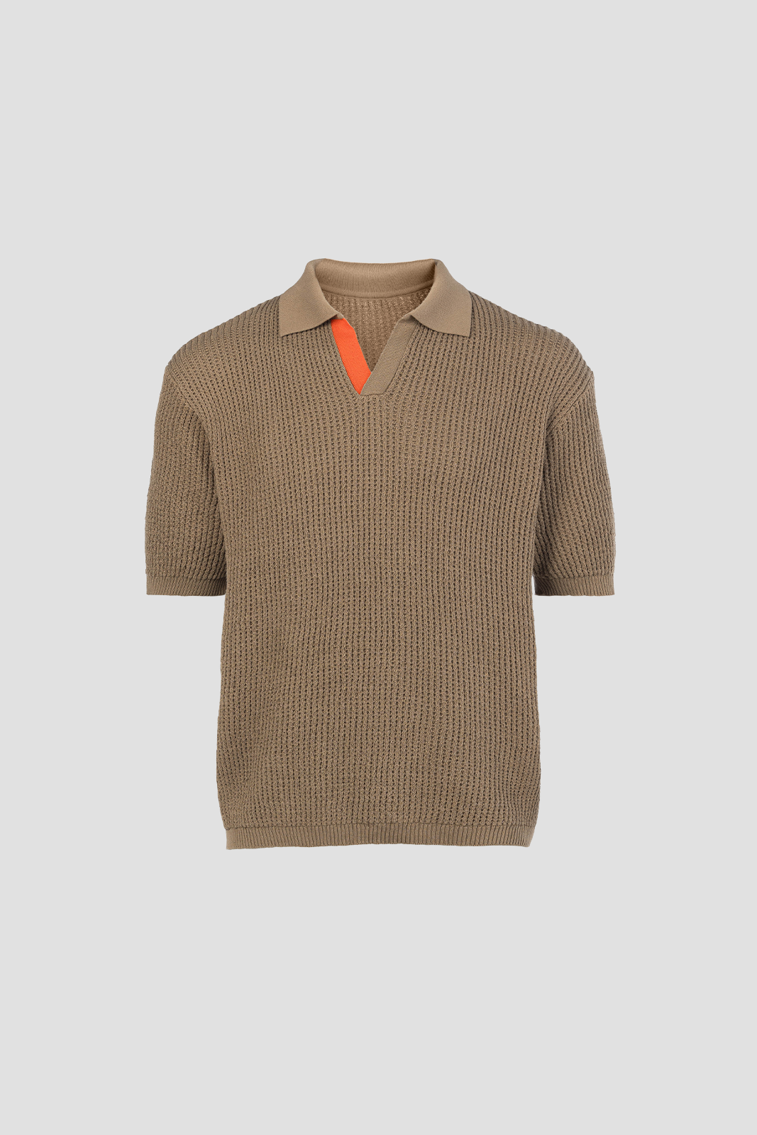 Men's Knit Polo Khaki