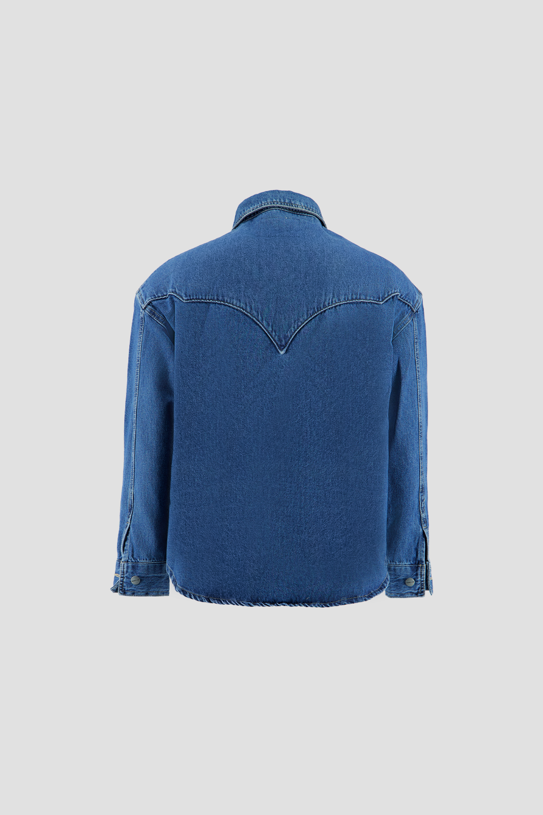 Denim Western Shacket Indie Blue