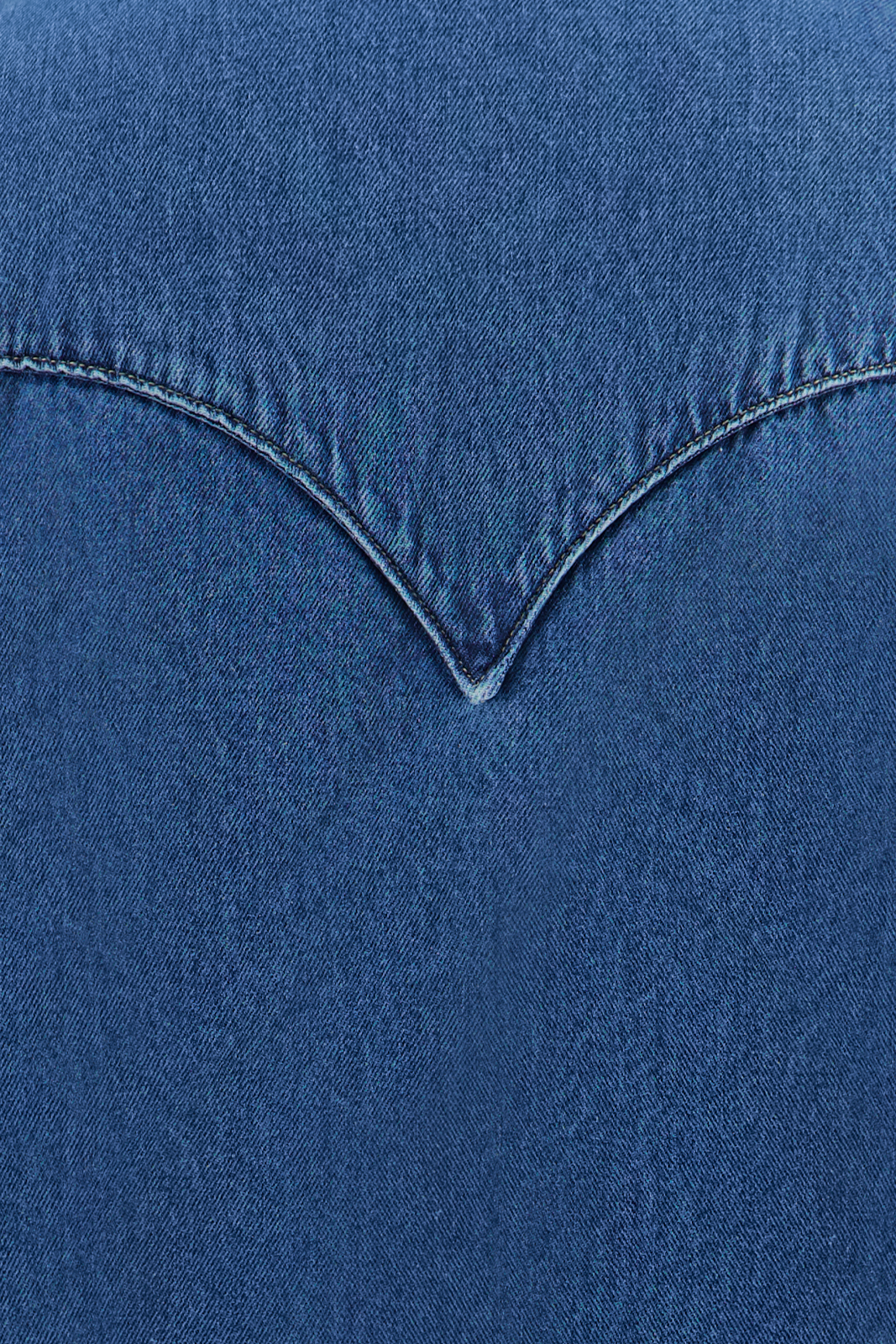 Denim Western Shacket Indie Blue