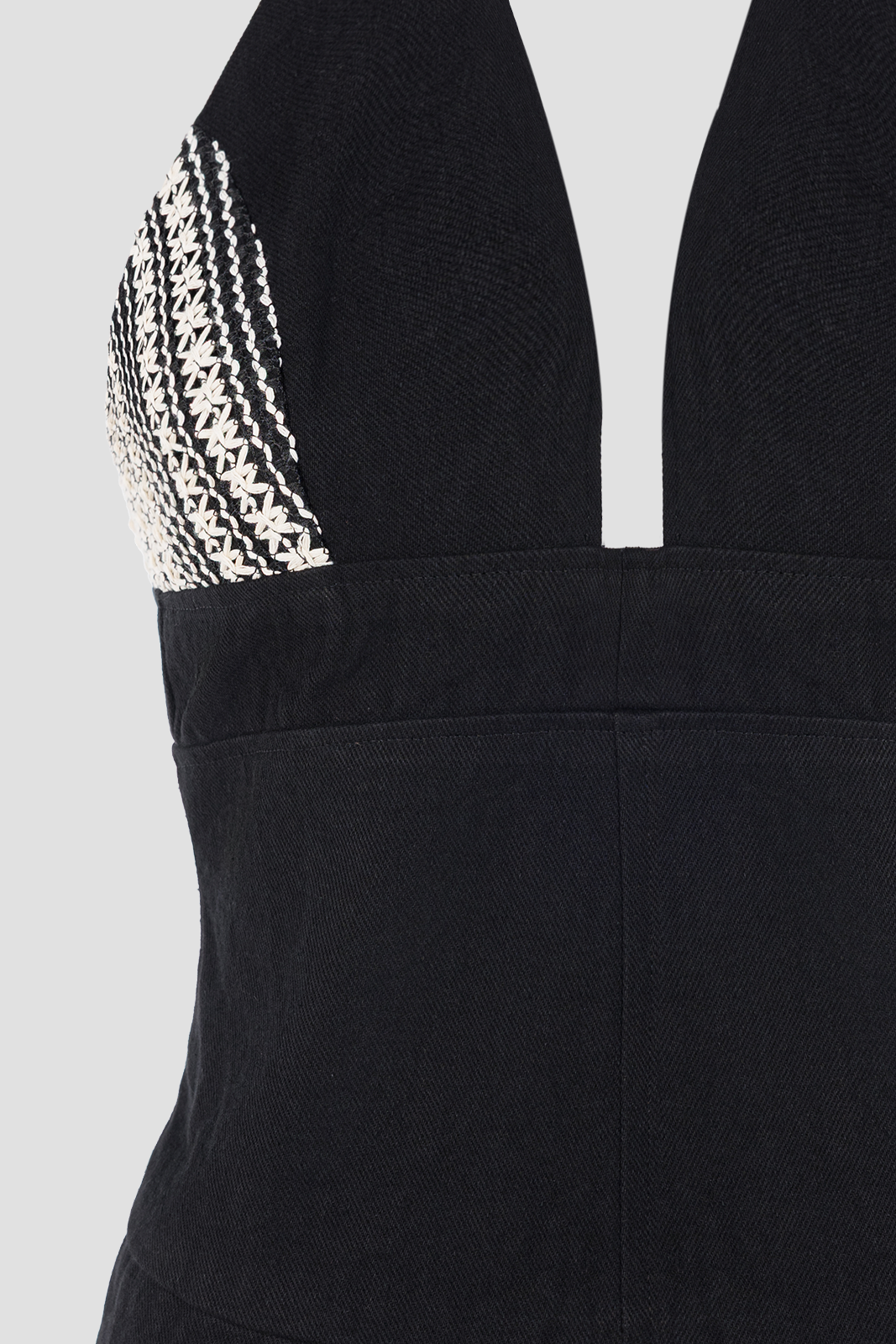 Backless Halter Top Black