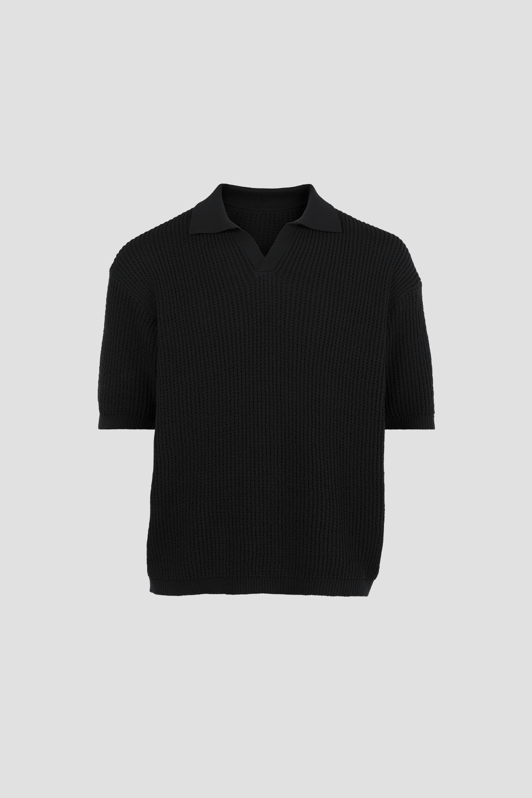 Men's Knit Polo Black
