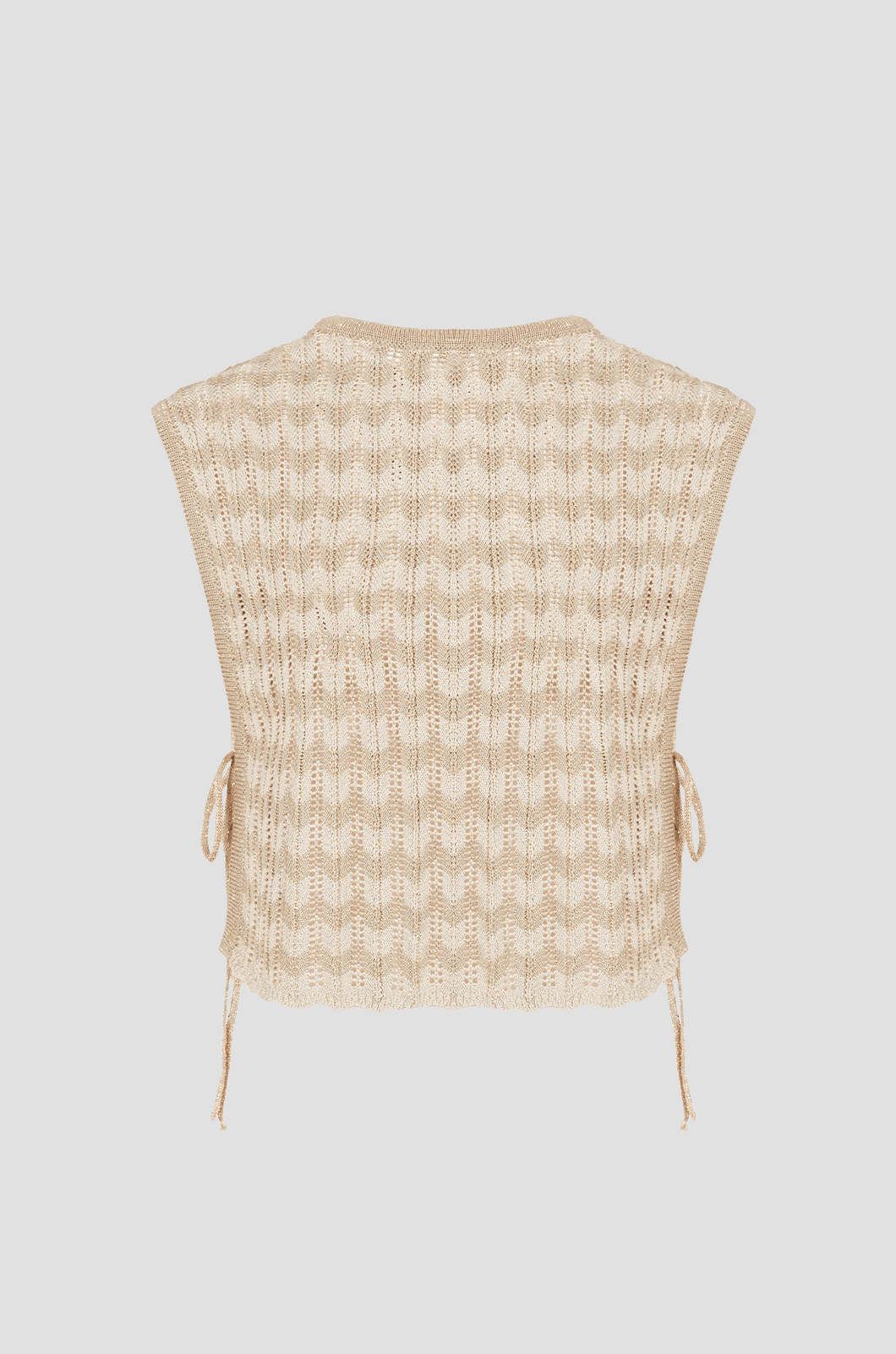 Zigzag Top Beige