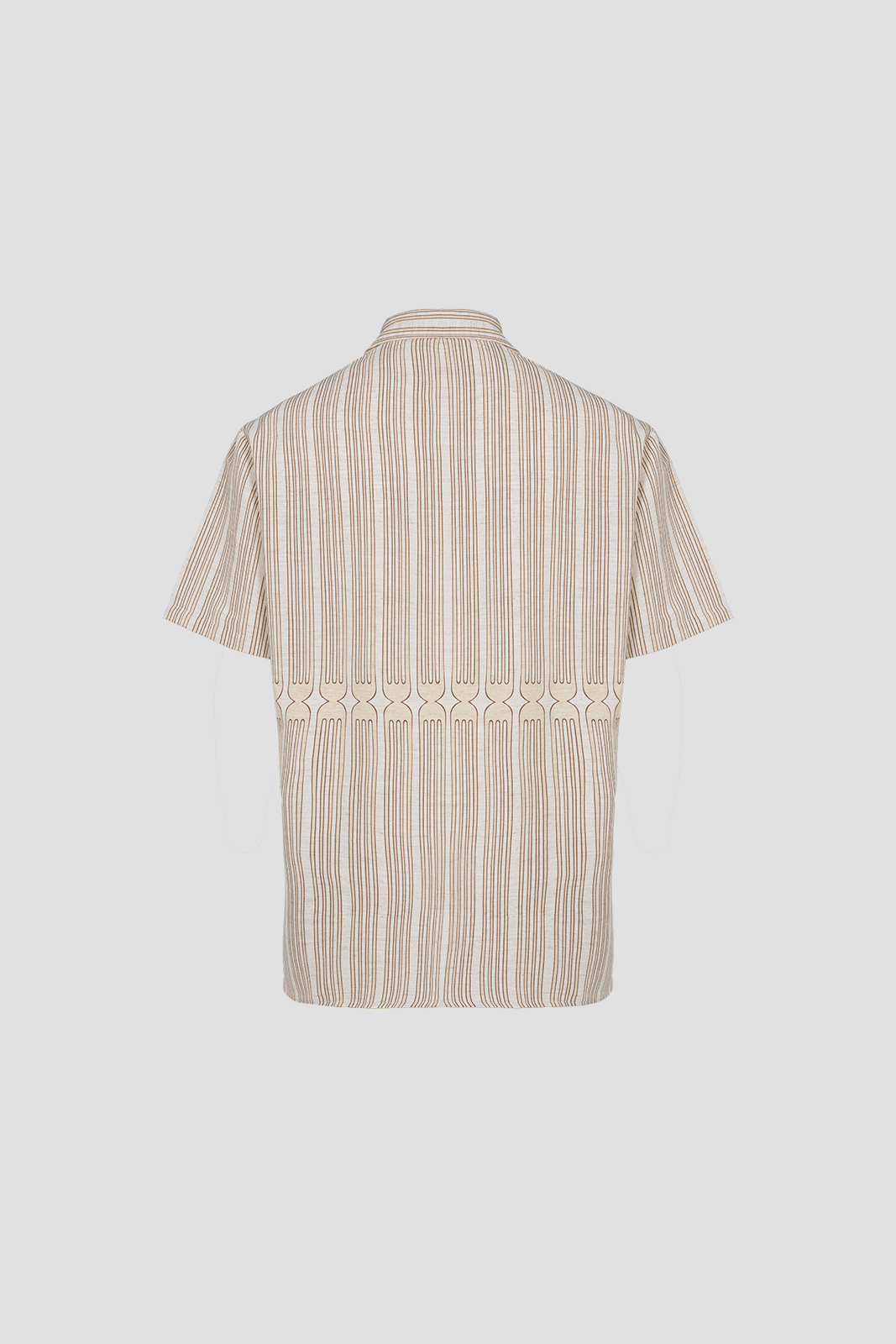Tableware Shirt White & Beige Print