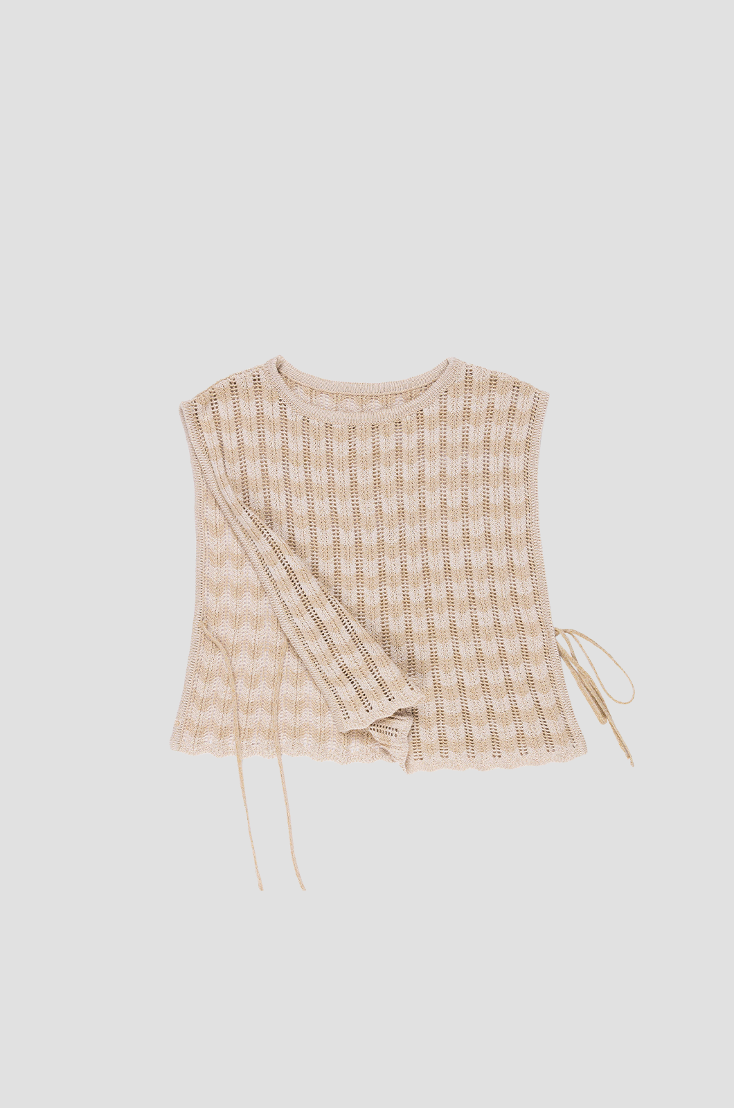 Zigzag Top Beige