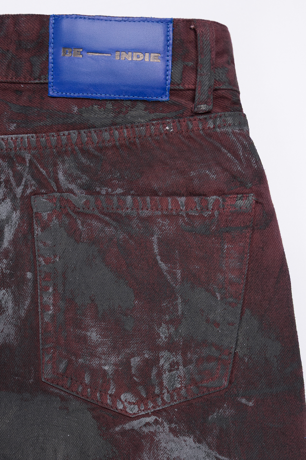 Barrel Jeans Burgundy Strokes
