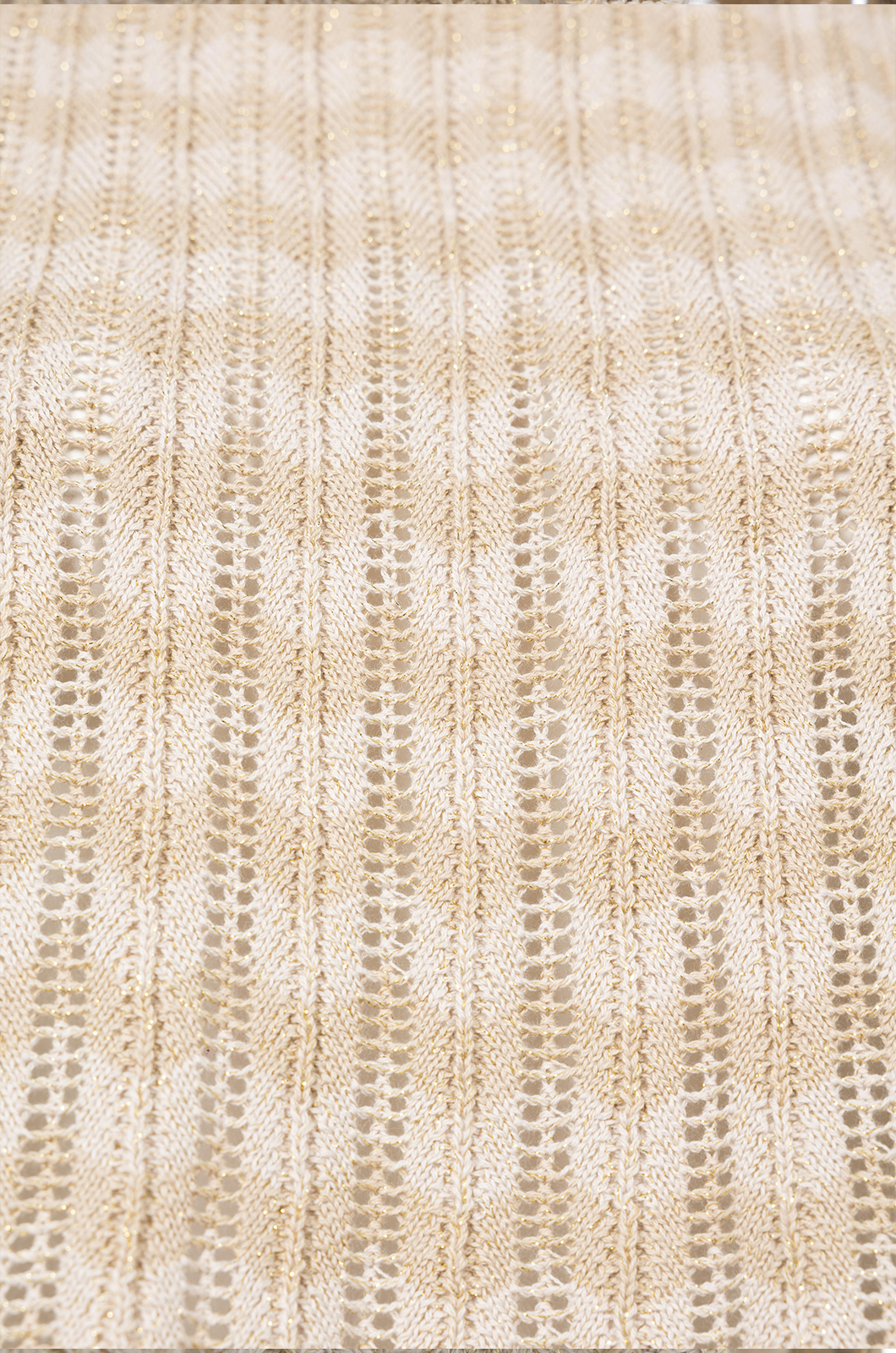 Zigzag Top Beige