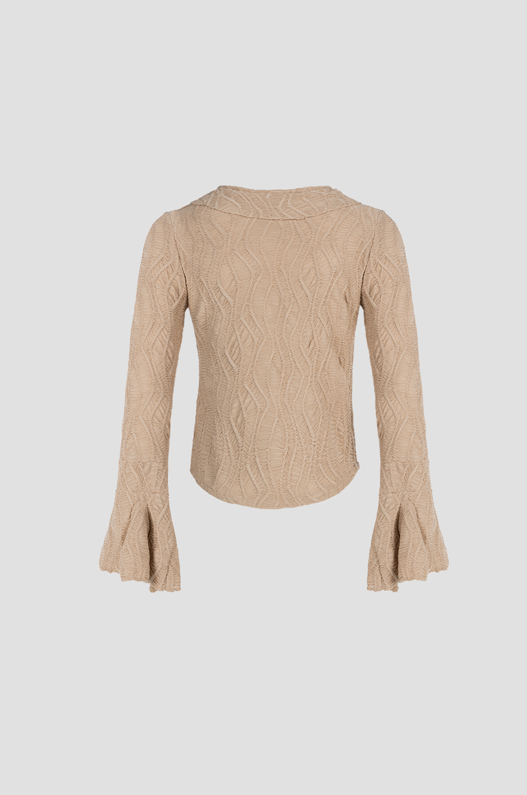 Ruffled Blouse Beige