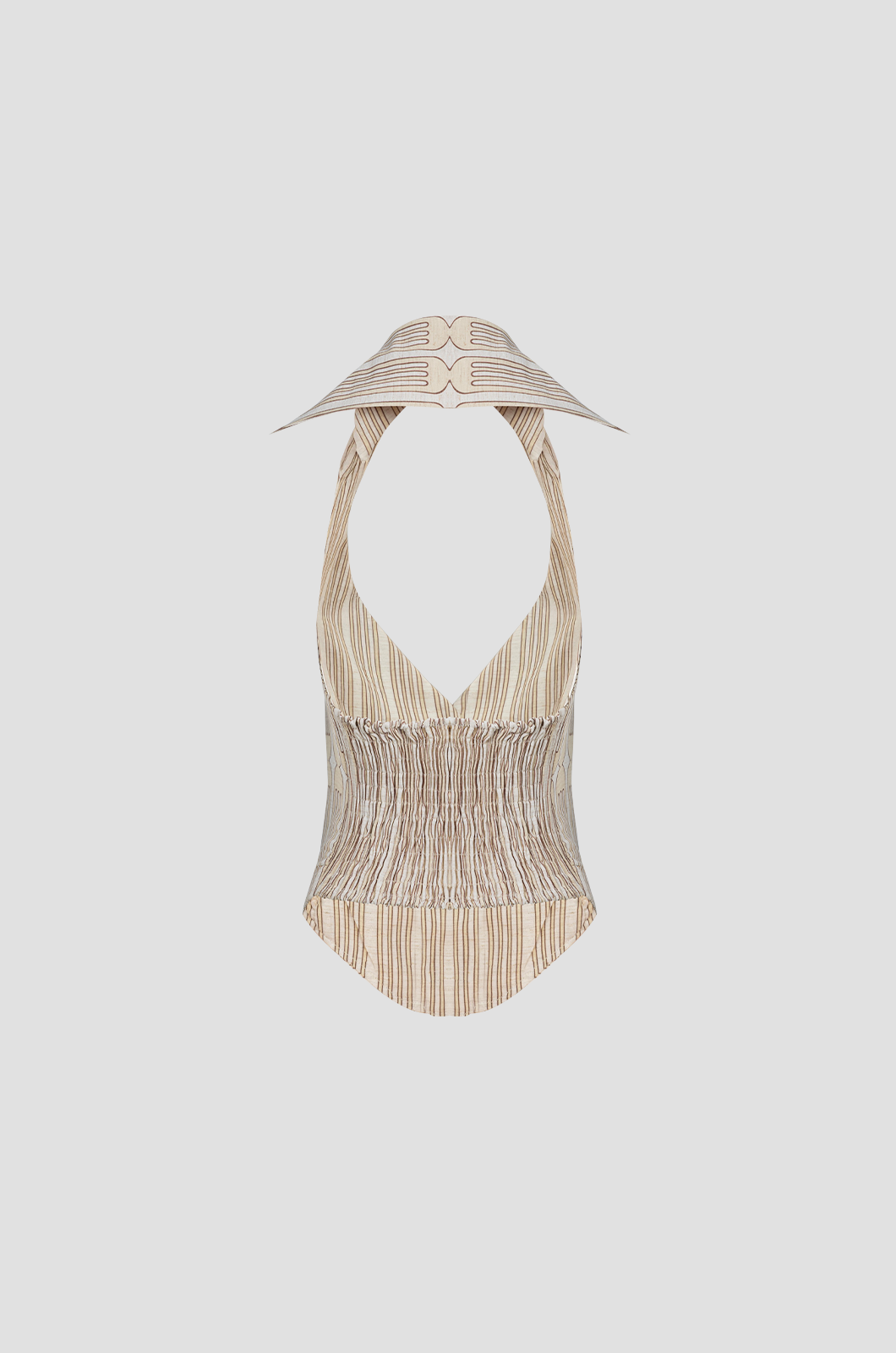 Tableware Halter White & Beige Print