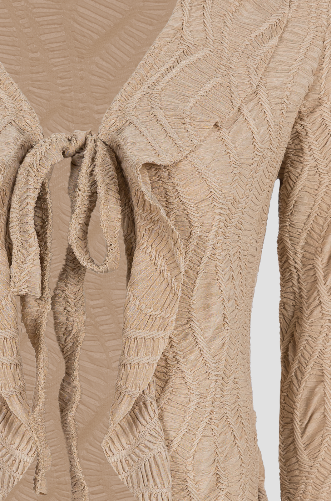 Ruffled Blouse Beige