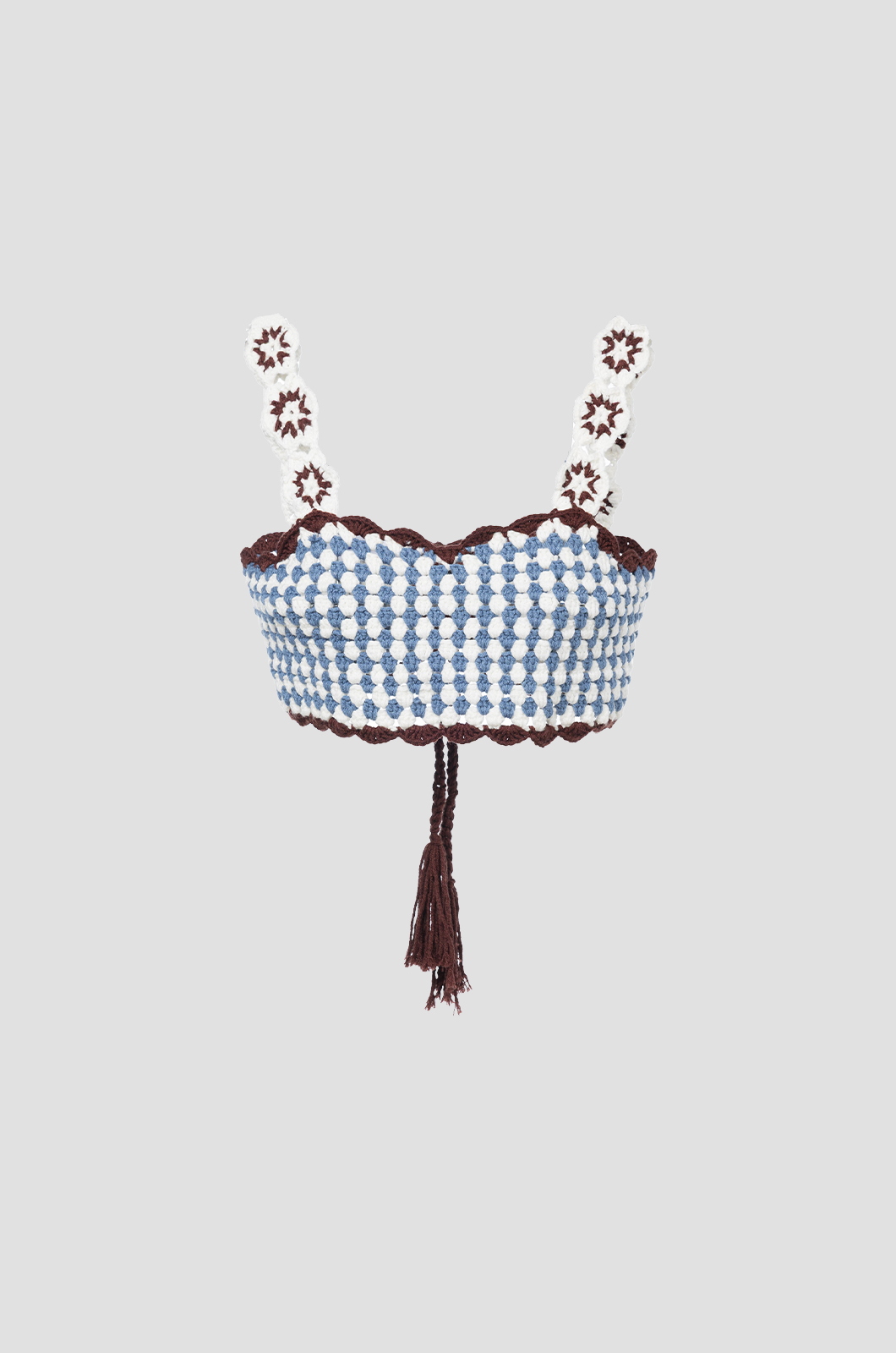 Crochet Bralette Indigo & Brown