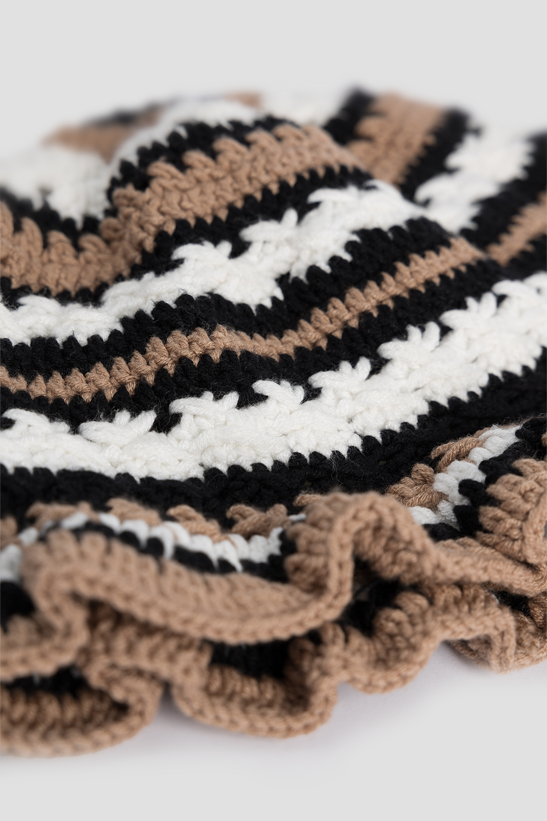 Crochet Bucket Hat Beige