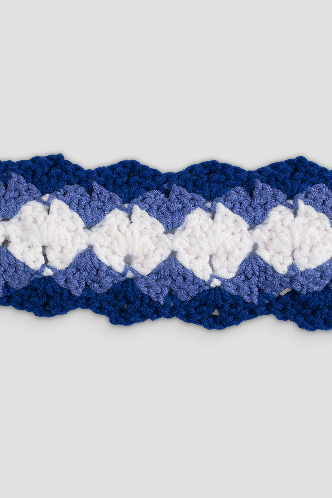 Crochet Headband Blue, Off White & Navy