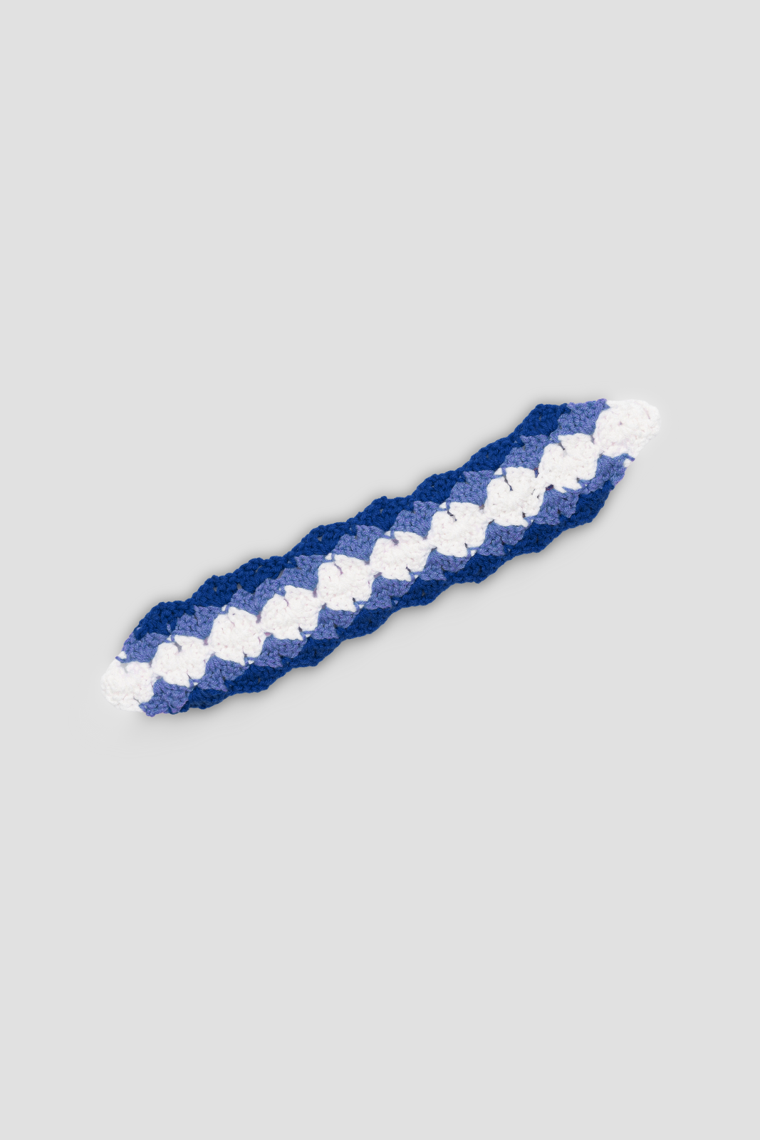 Crochet Headband Blue, Off White & Navy
