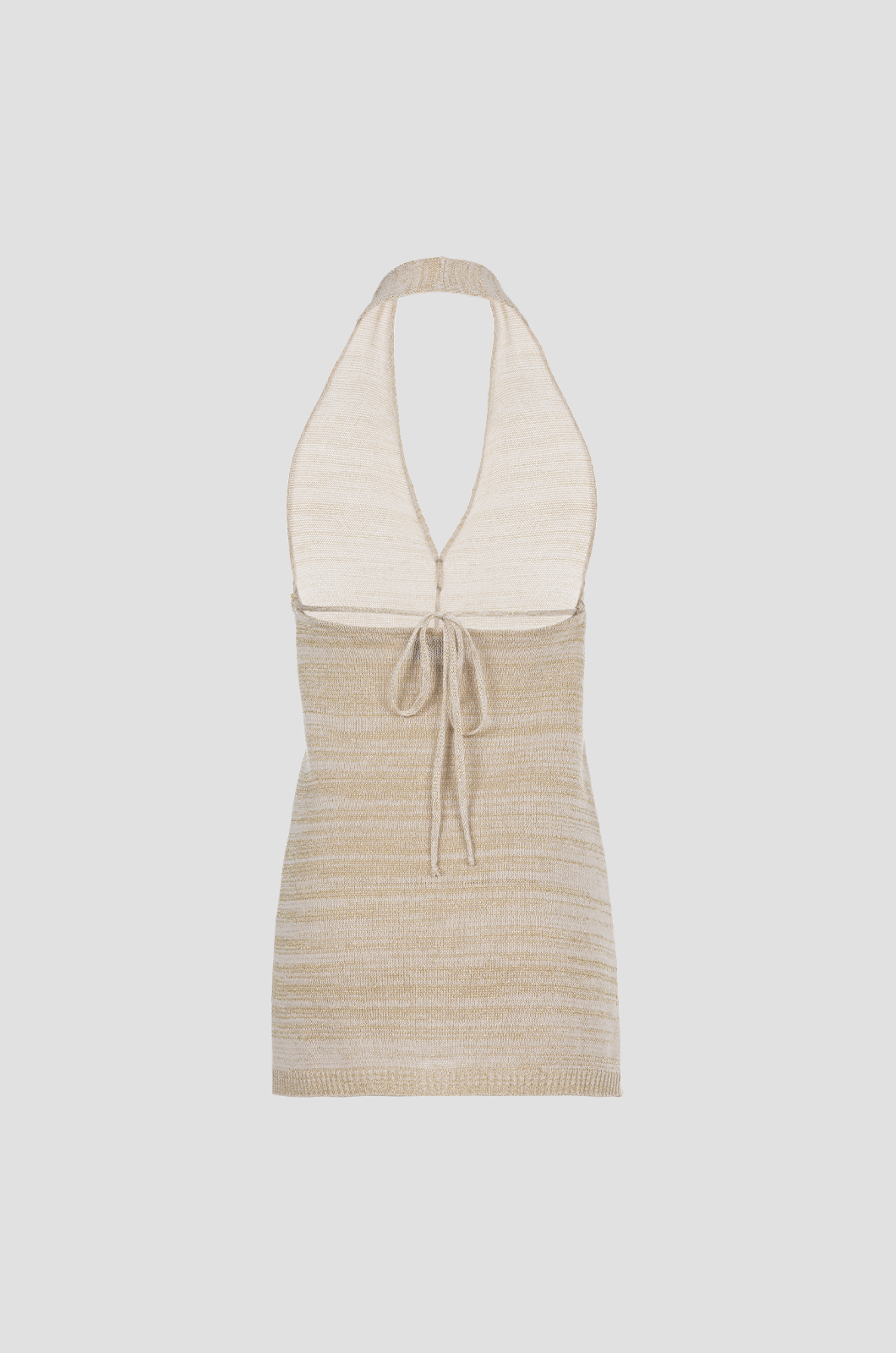 Lurex Halter Beige