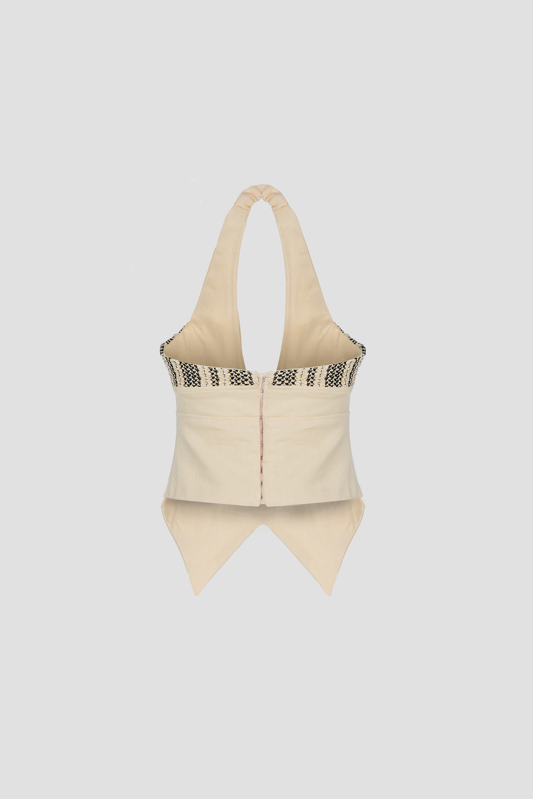 Backless Halter Top Cream