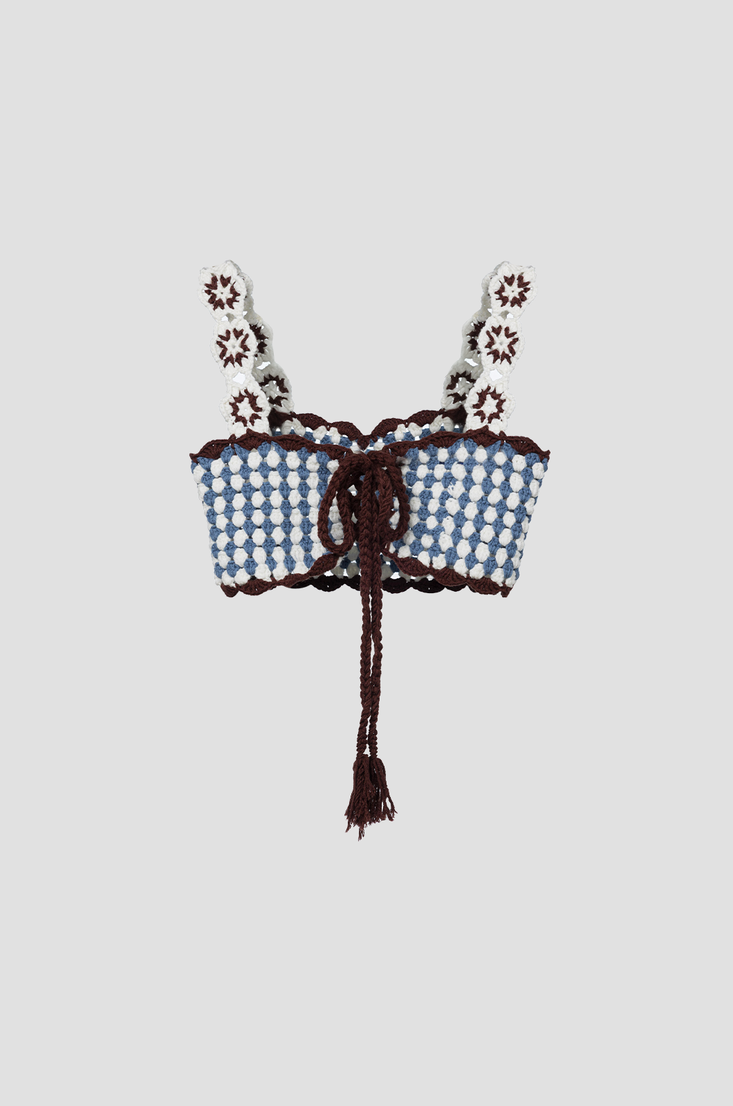 Crochet Bralette Indigo & Brown