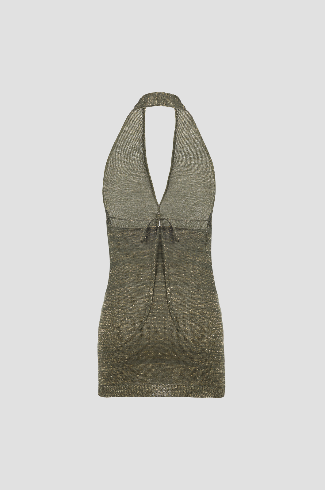 Lurex Halter Olive