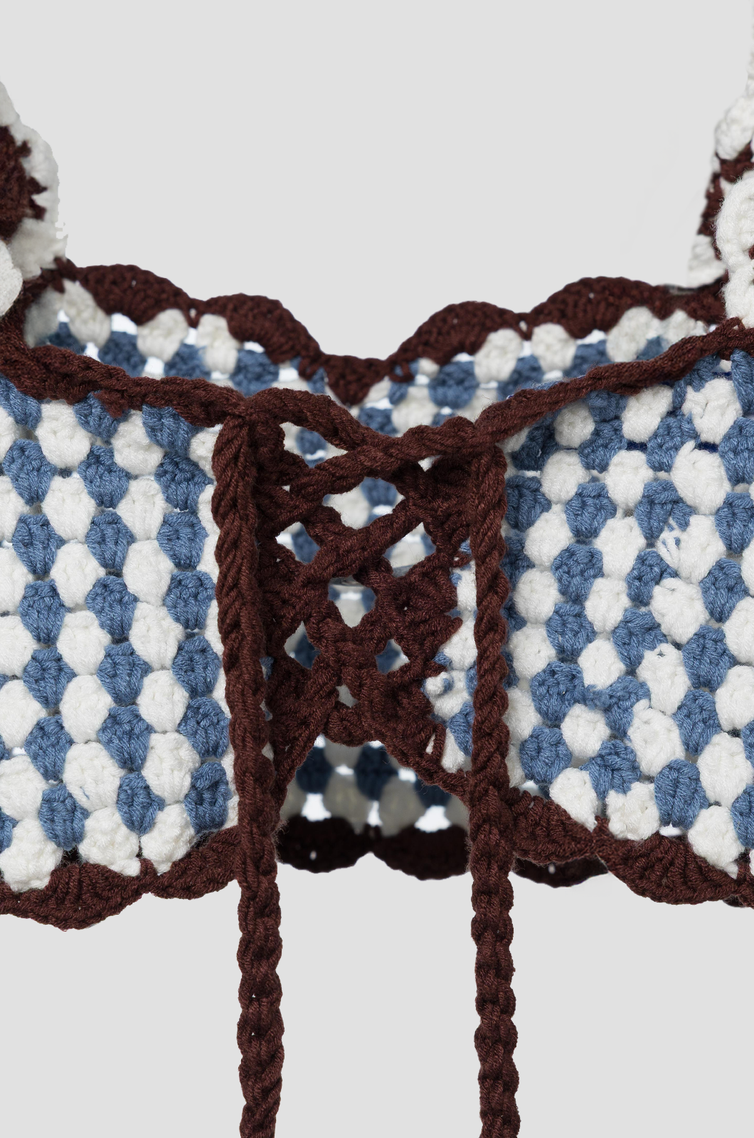 Crochet Bralette Indigo & Brown