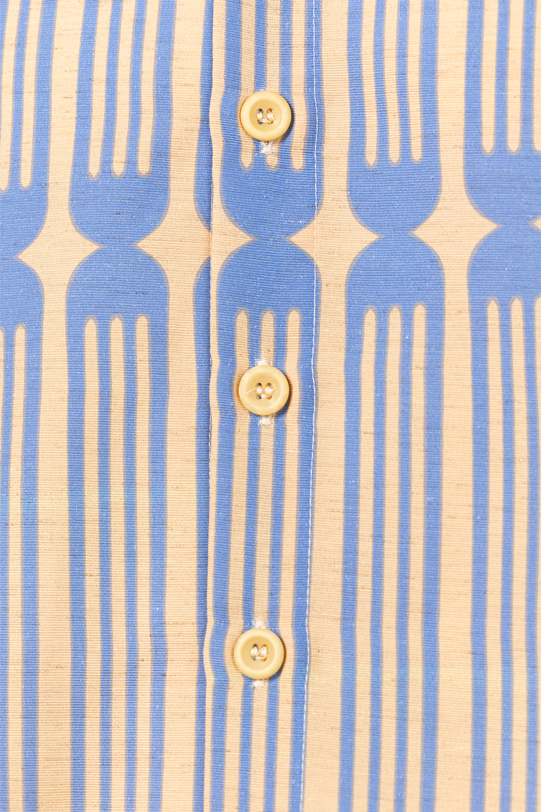 Tableware Shirt Yellow & Blue Print