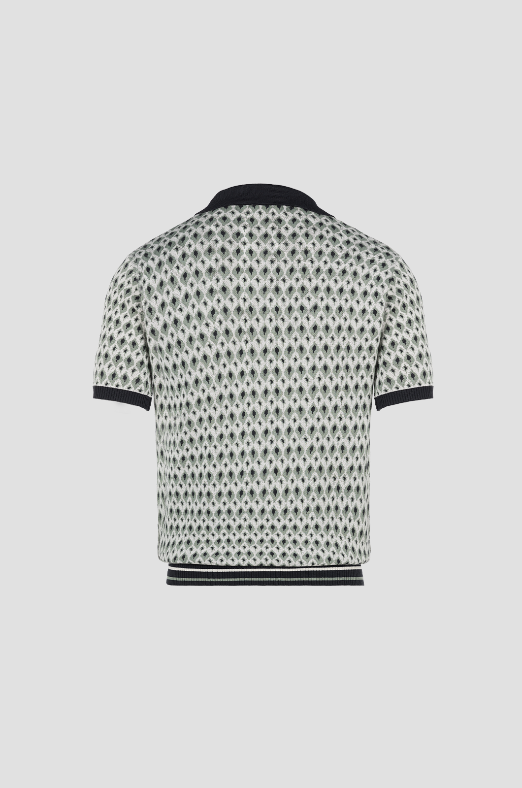 Jacquard Men Polo Shirt Navy