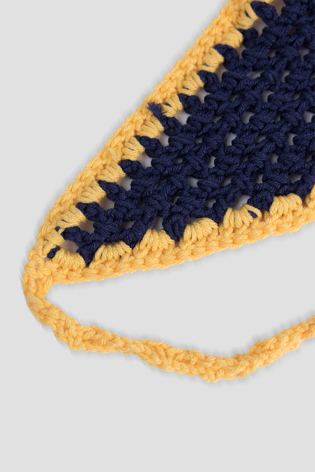 Colorful Crochet Hair Band Yellow & Blue