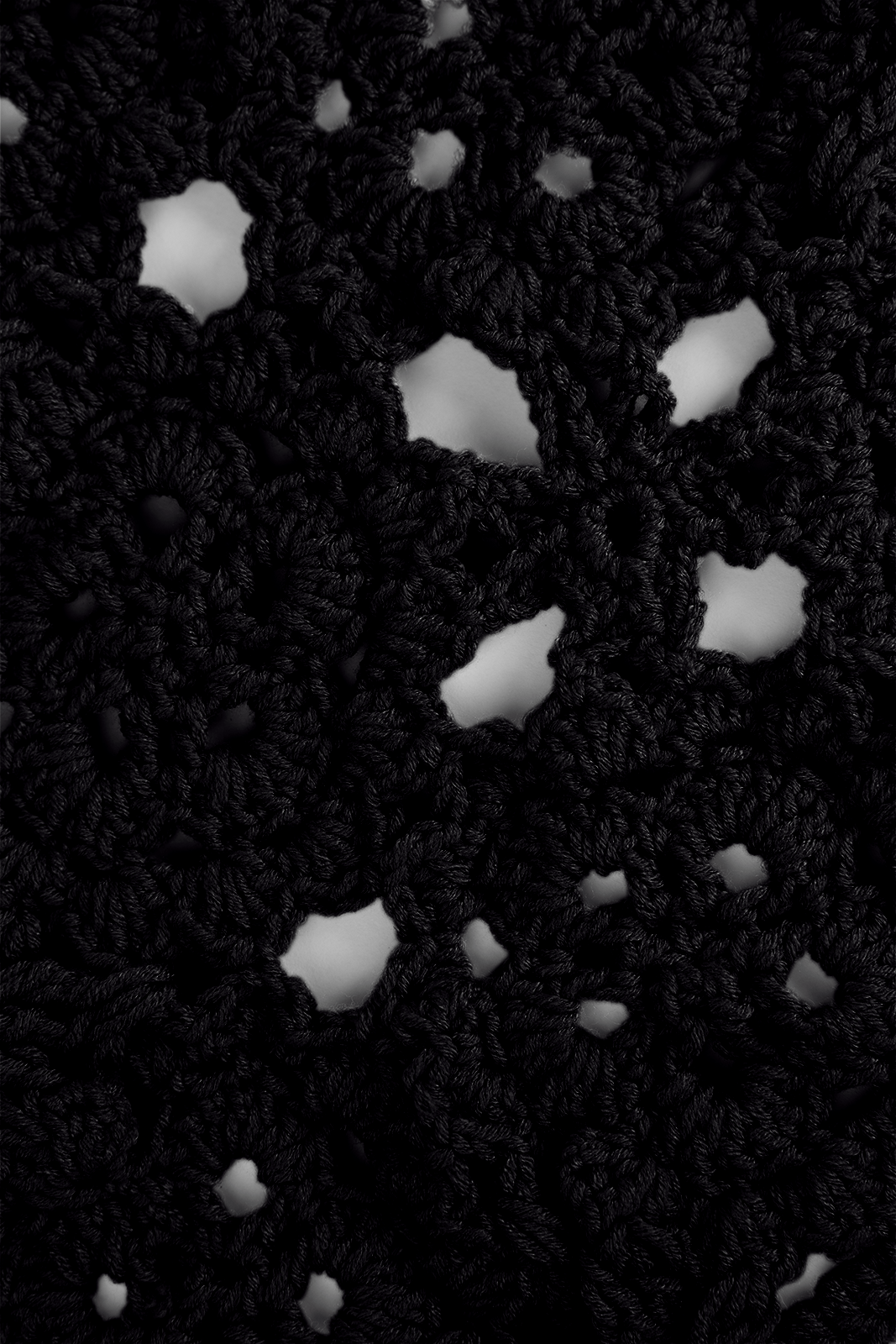 Plain Crochet Scarf Black