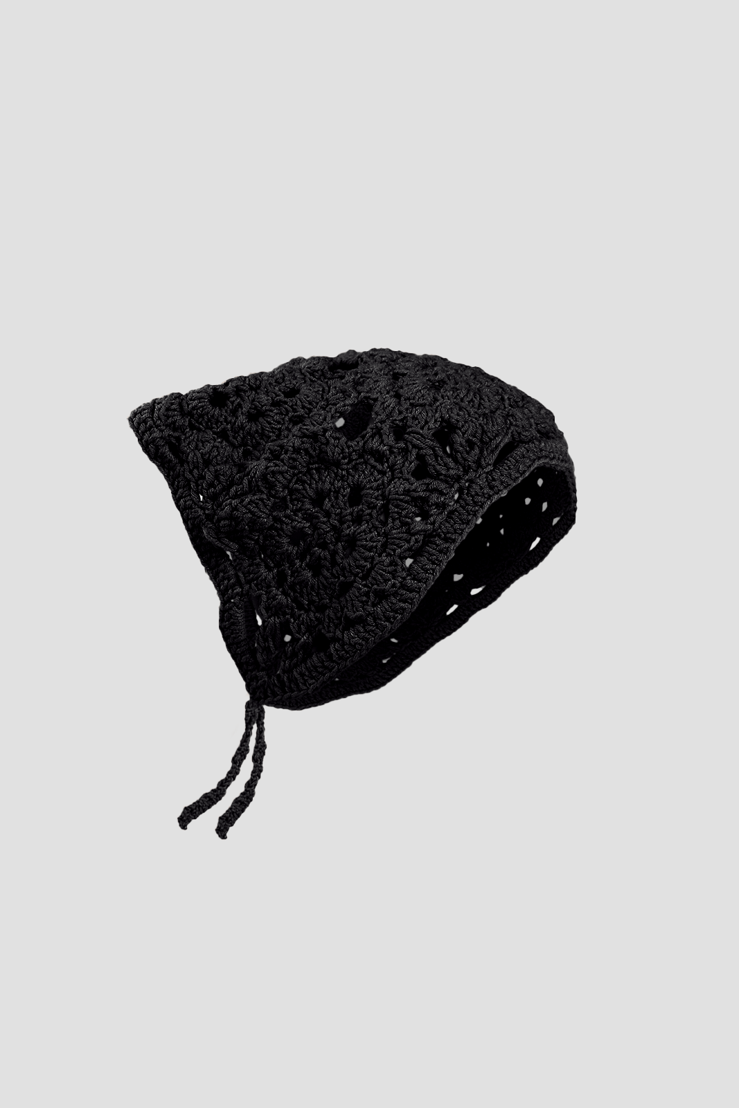 Plain Crochet Scarf Black