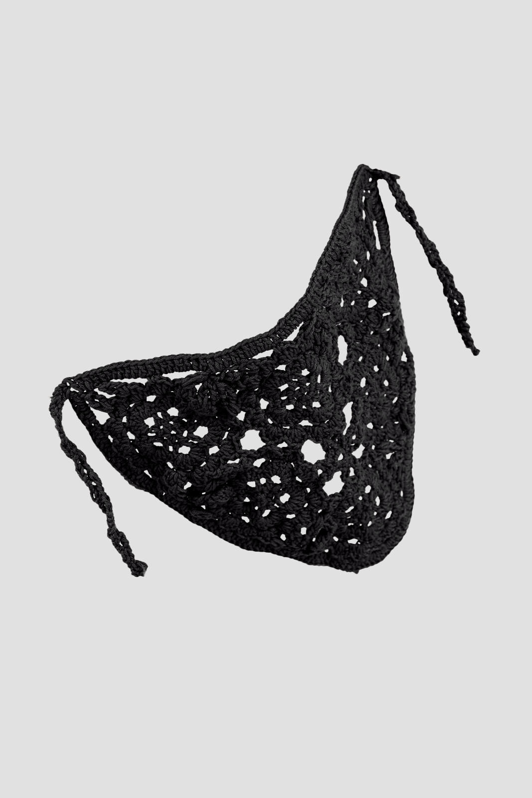 Plain Crochet Scarf Black
