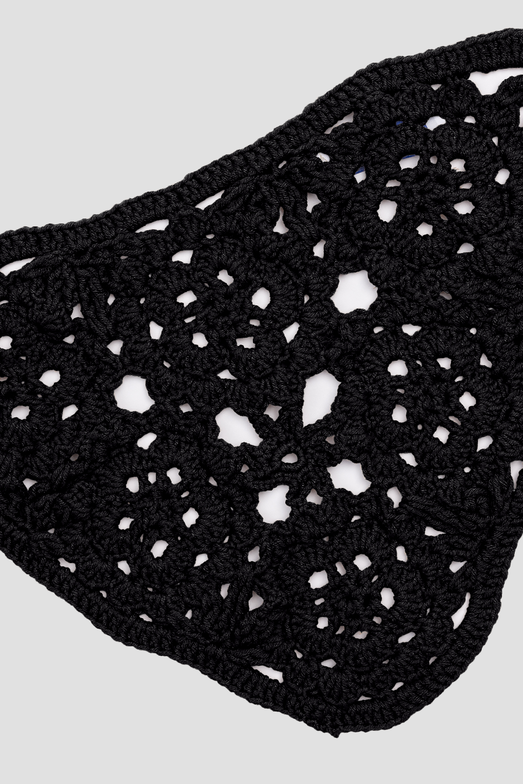 Plain Crochet Scarf Black
