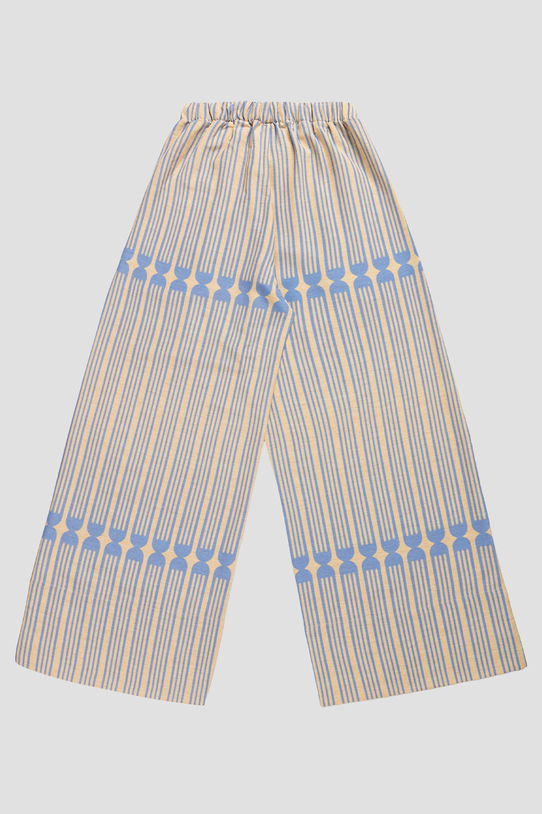 Tableware Pants Yellow & Blue Print