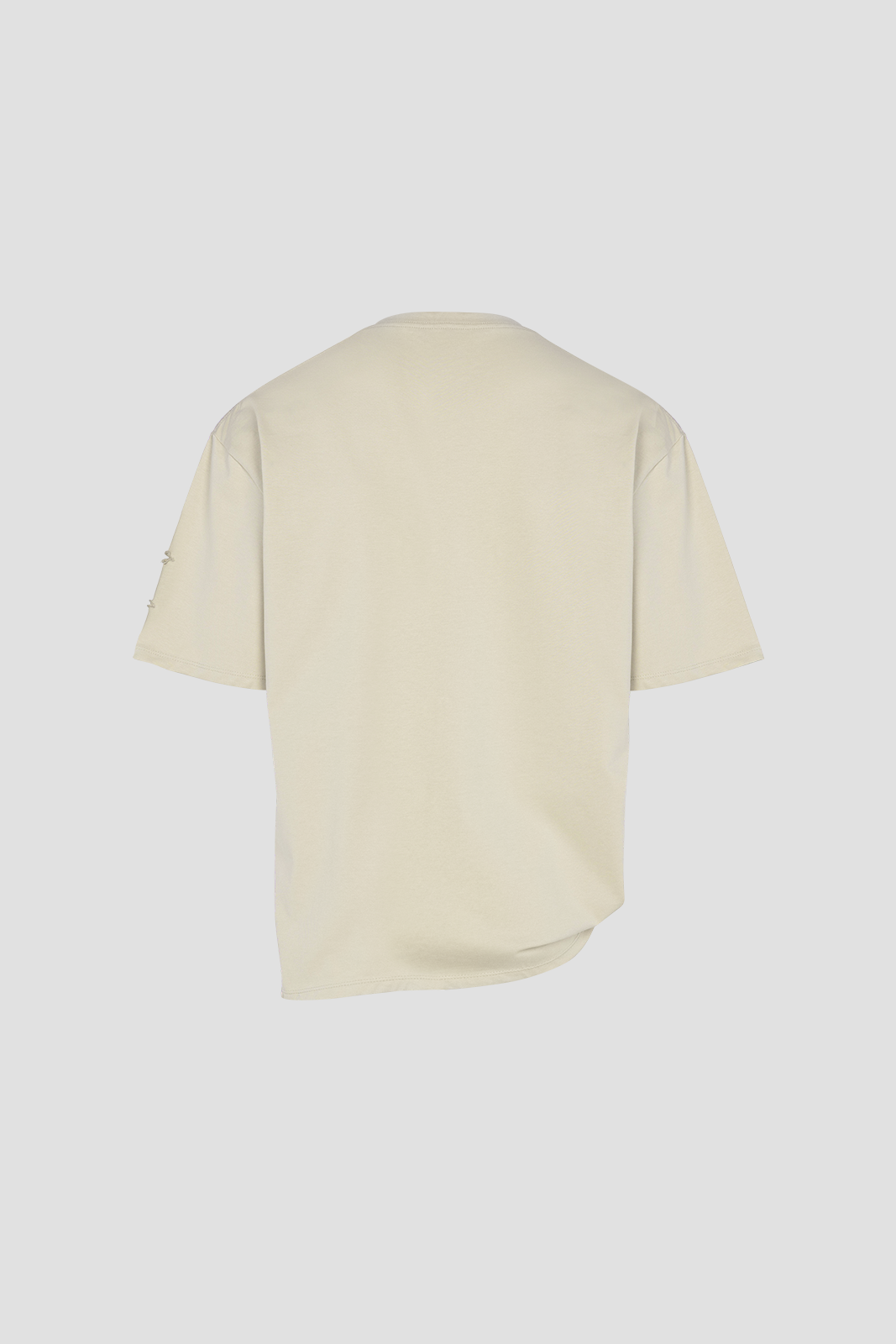 Button Oversized Tee Beige