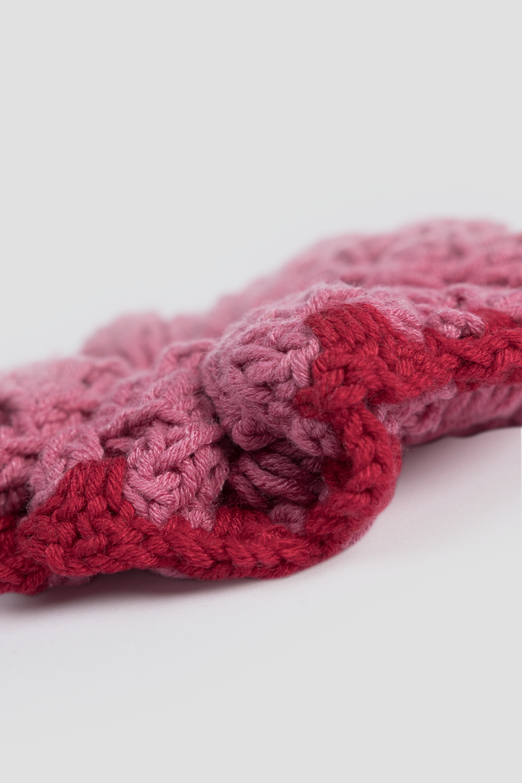 Crochet Hair Scrunchie - Red & Pink