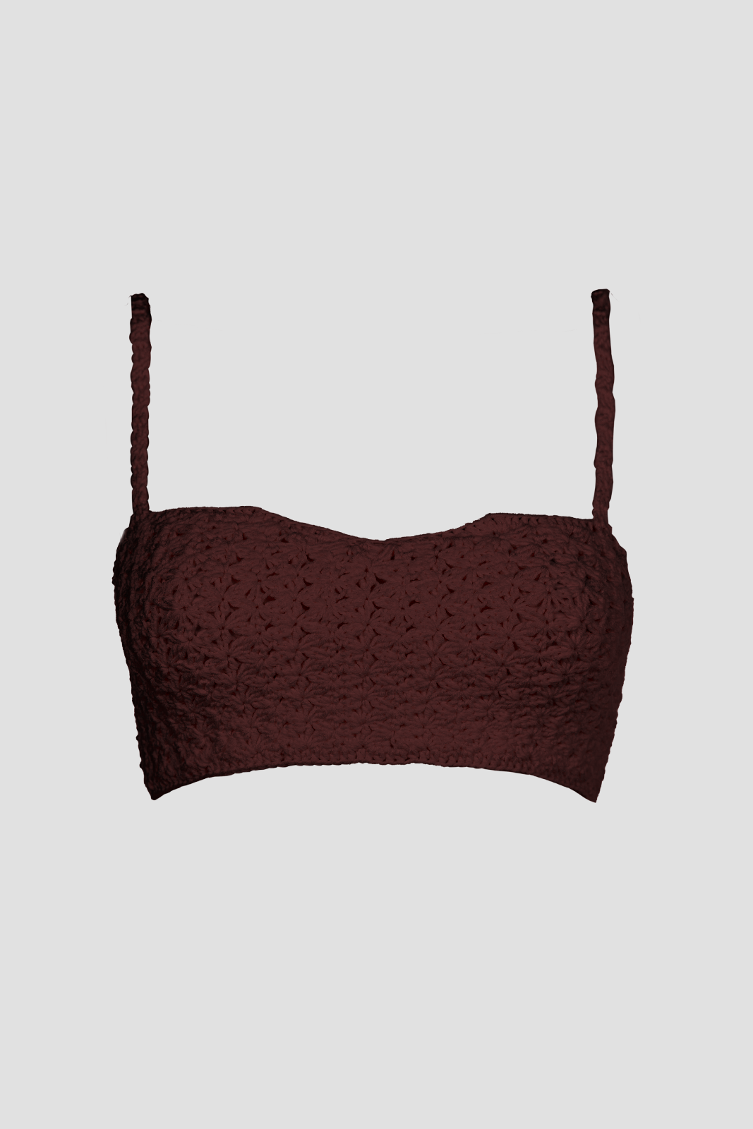 Crochet Crop Top Brown