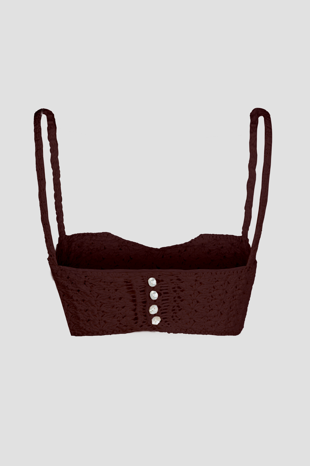 Crochet Crop Top Brown