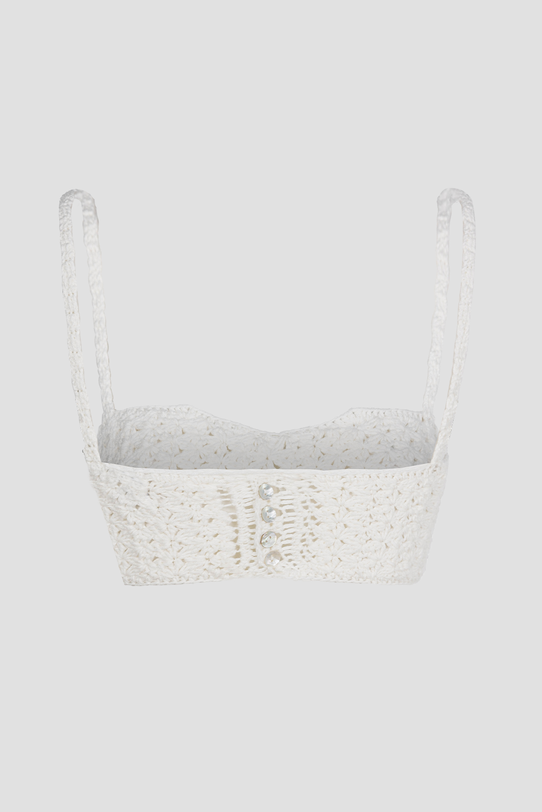 Crochet Crop Top Off-White