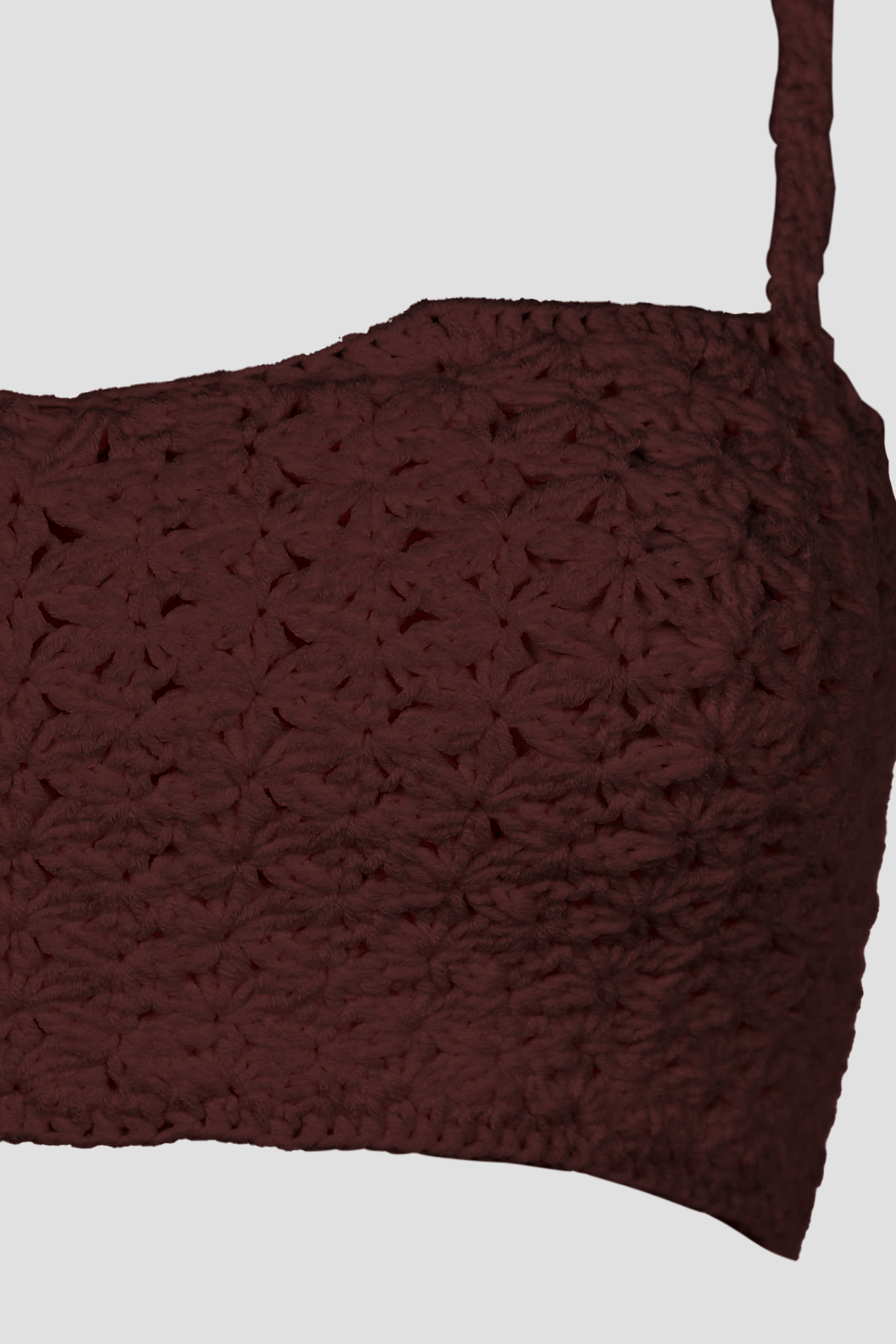 Crochet Crop Top Brown
