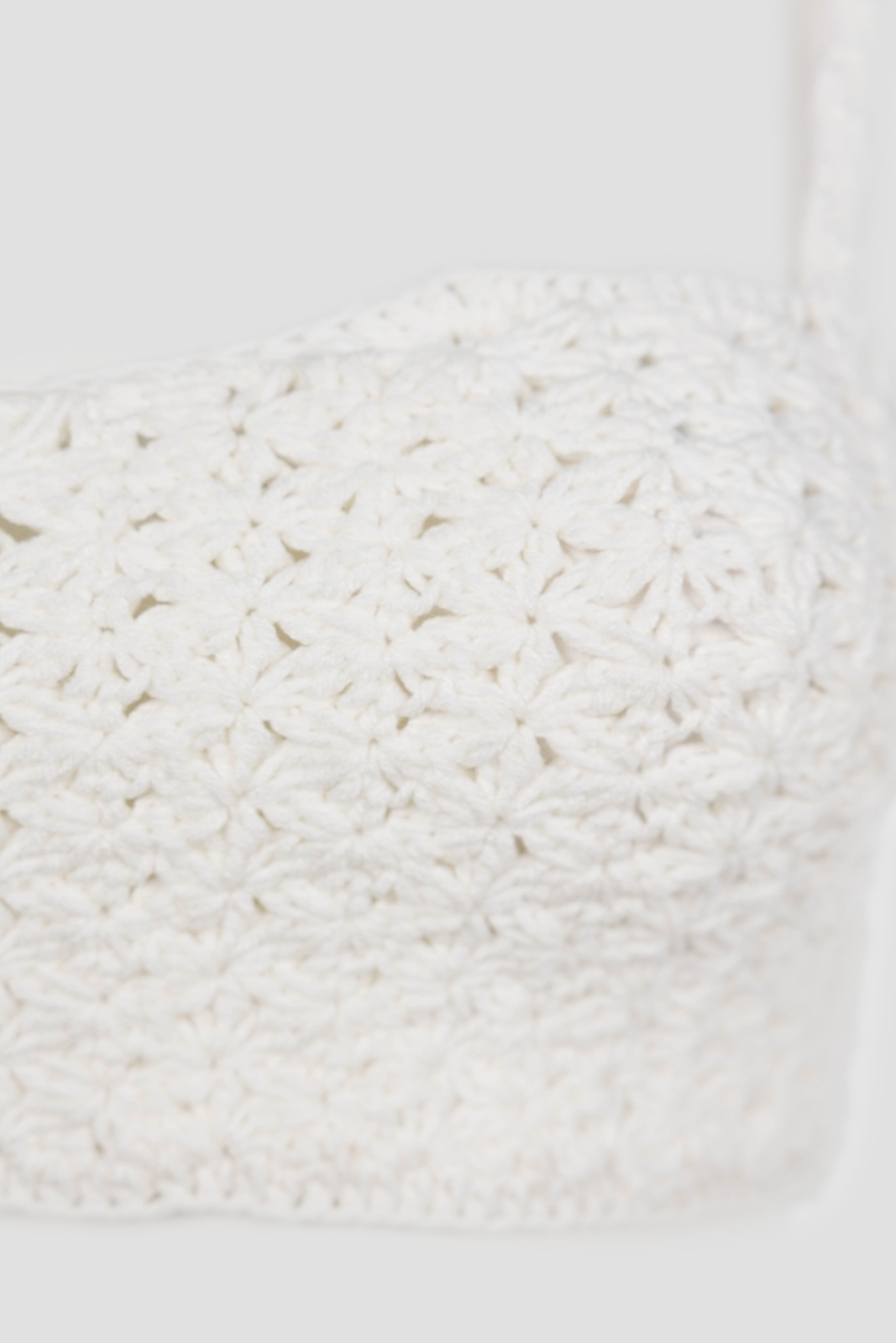 Crochet Crop Top Off-White