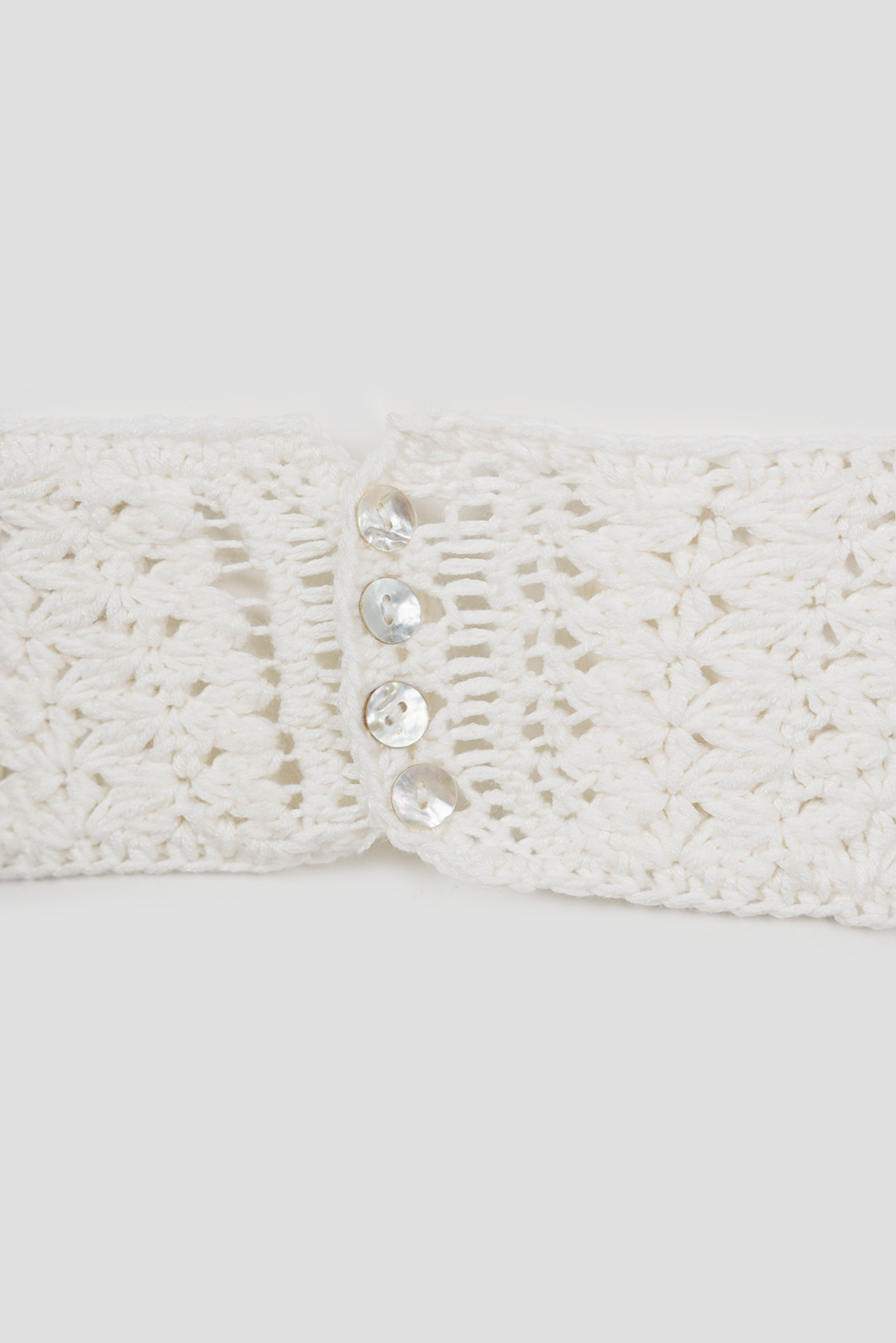 Crochet Crop Top Off-White
