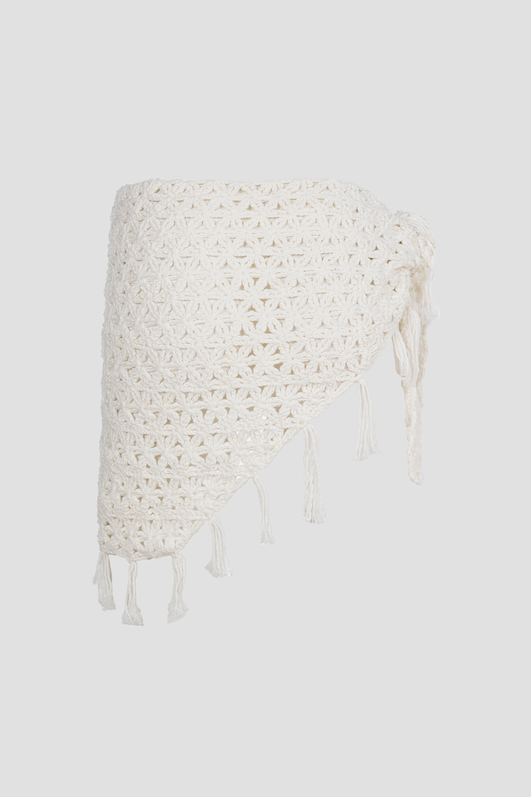 Fringed Crochet Sarong Off White