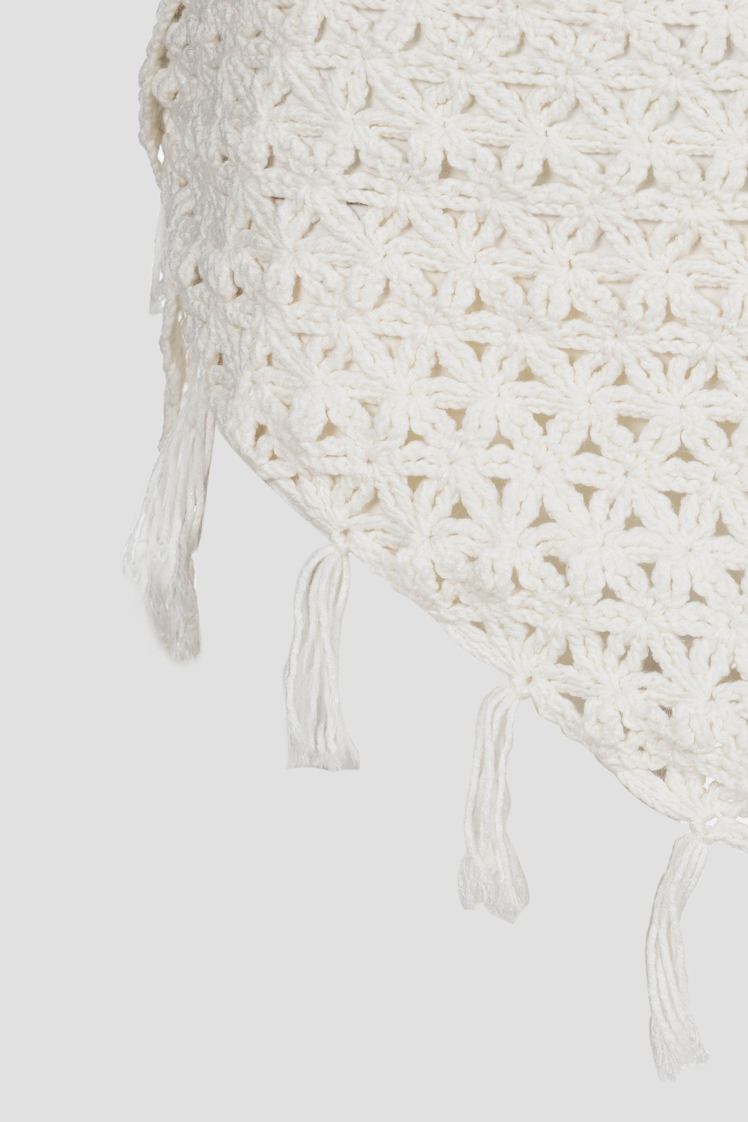 Fringed Crochet Sarong Off White