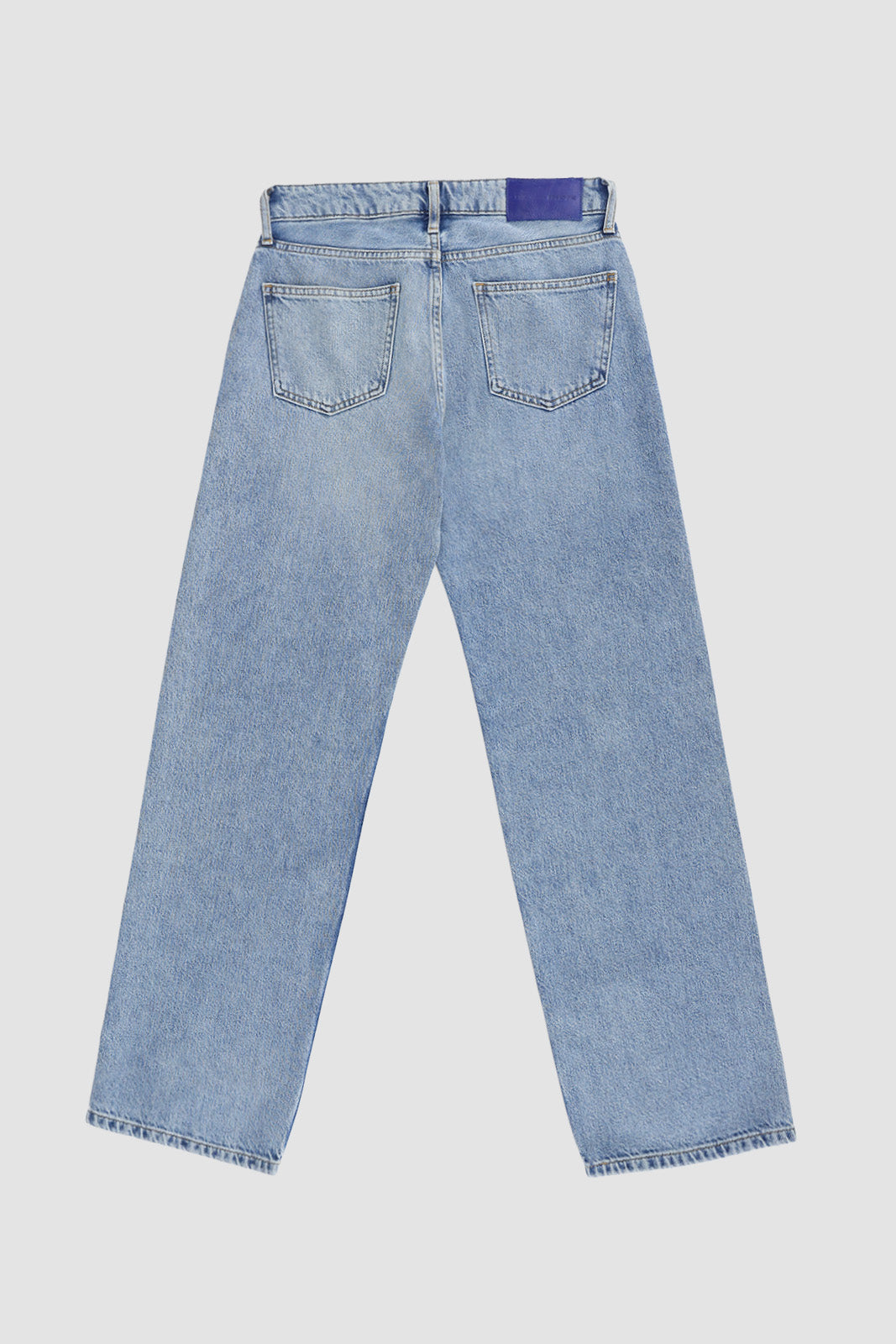 Straight Leg Jeans - Medium Blue