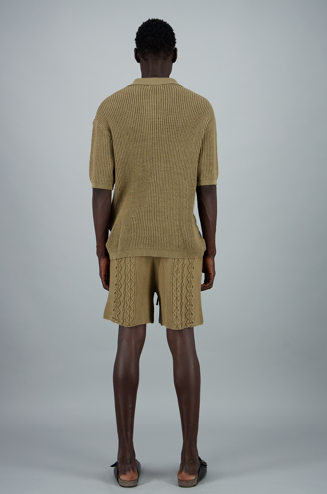 Men's Knit Polo Khaki