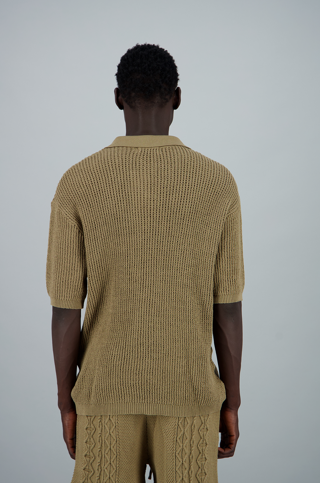 Men's Knit Polo Khaki