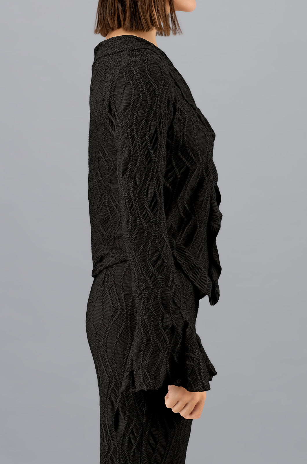 Ruffled Blouse Black