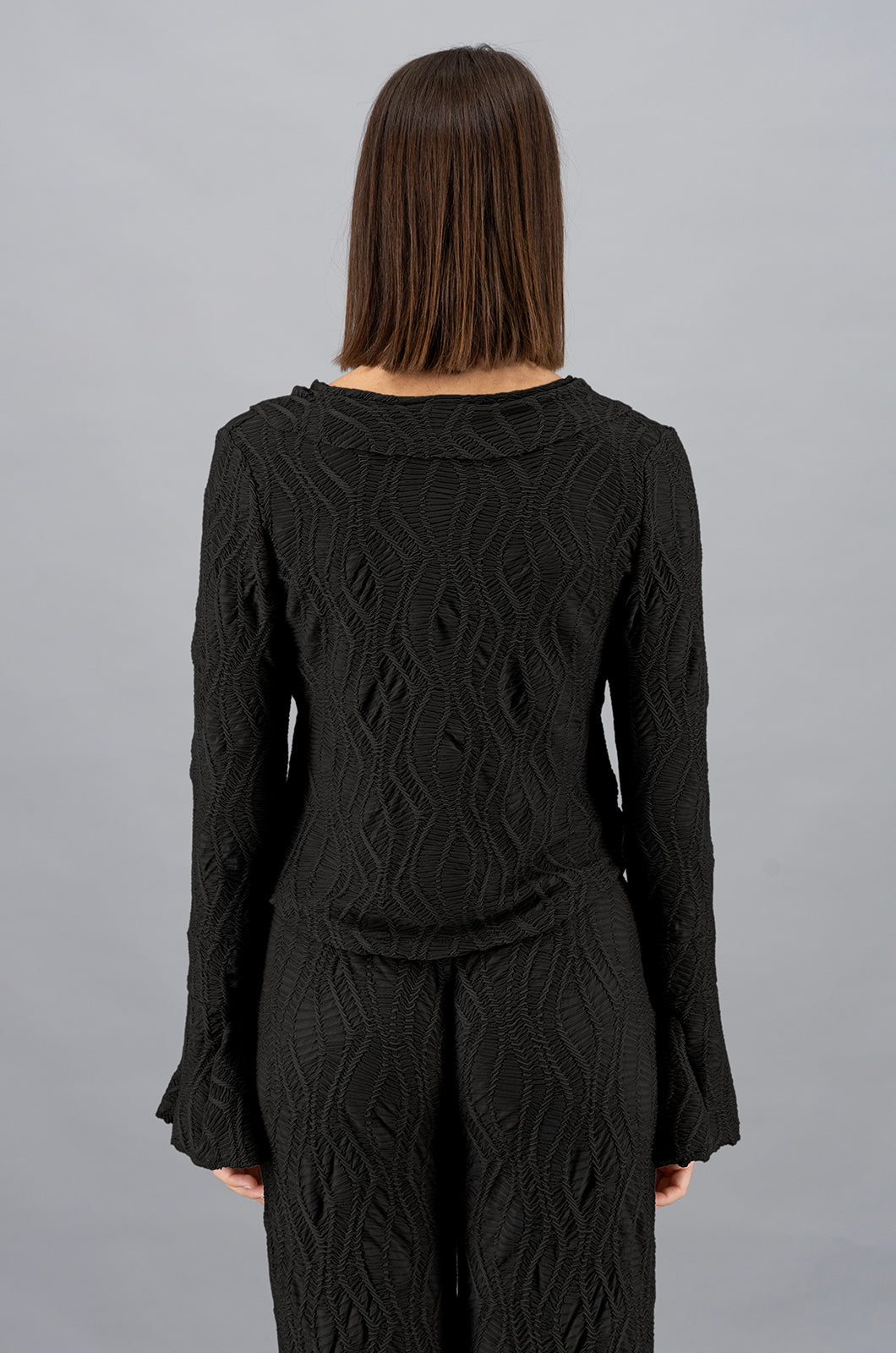 Ruffled Blouse Black